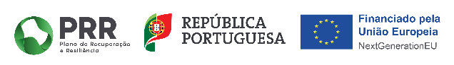 Logotipos del PRR, de la República Portuguesa y de la Unión Europea NextGenerationEU